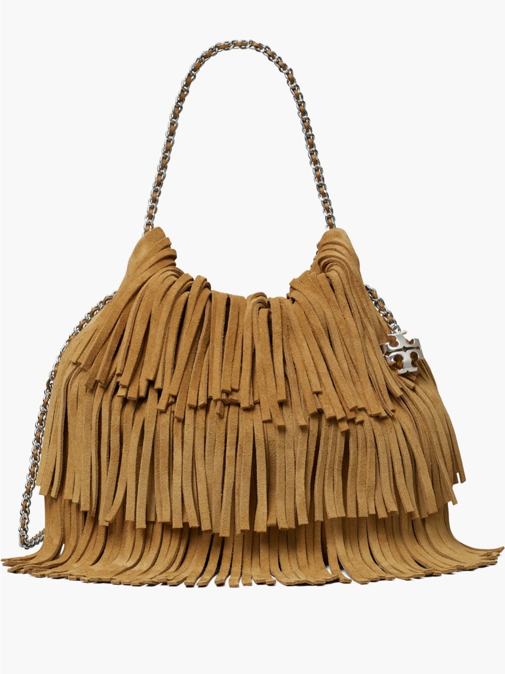ISO 📣📣Tory Burch MINI Brown Suede Fringe hobo purse